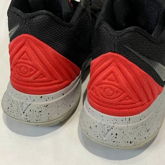 Nike Kyrie 5 Black Red Wolf Grey Basketball Shoes Men’s Size 8.5 AO2918 - Picture 8 of 12